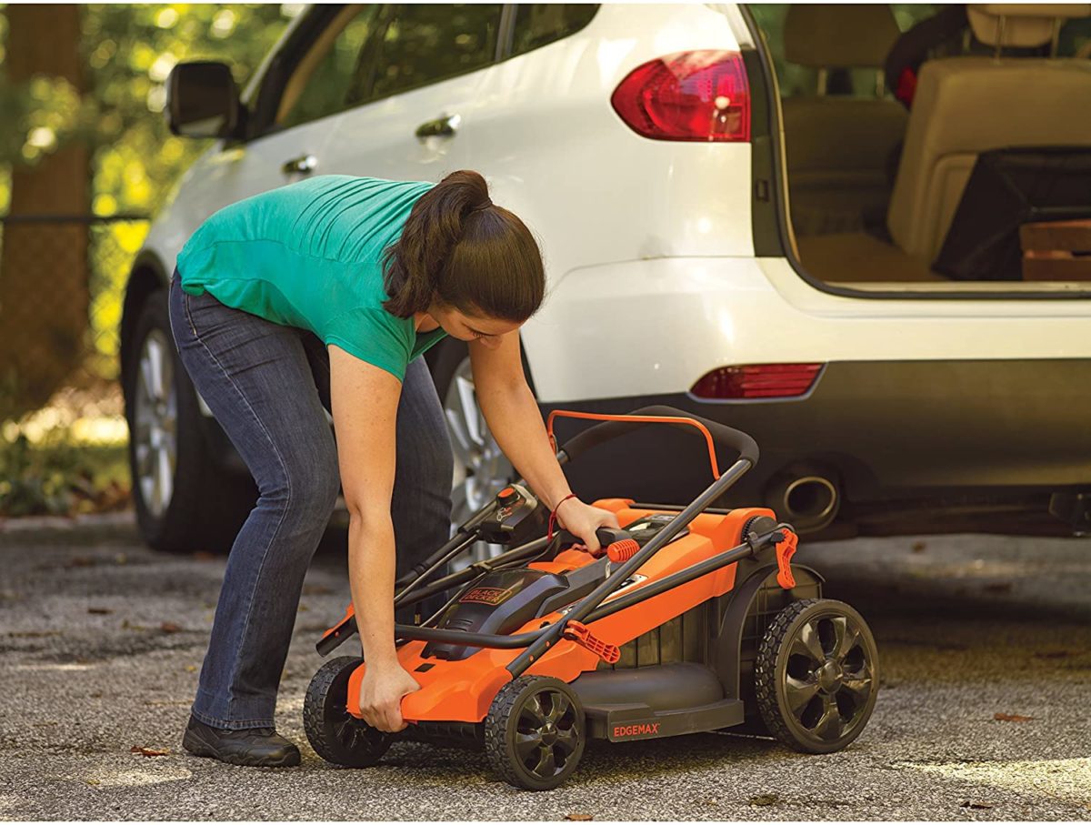 rasaerba black & decker arancione